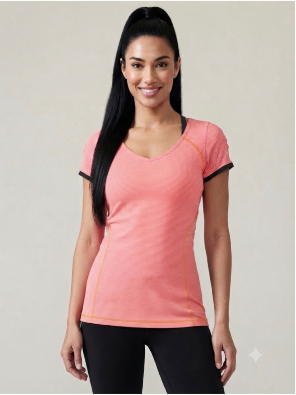 Lululemon Short Sleeve Tee Size 6 Pink Black